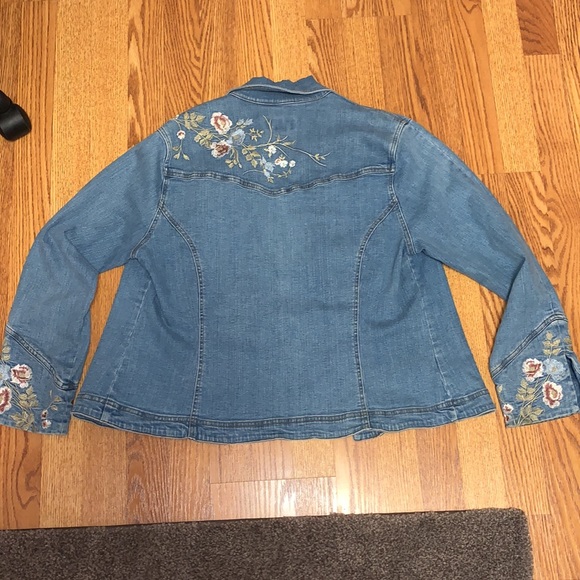 SUSAN BRISTOL FLORAL JEAN JACKET-AMAZING CONDITION! - Picture 5 of 6